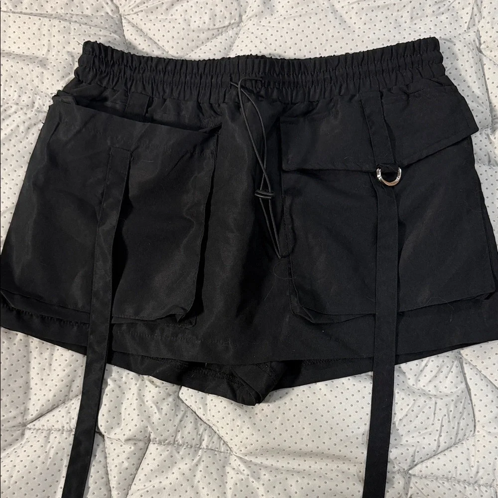 Black Women's Utility Shorts